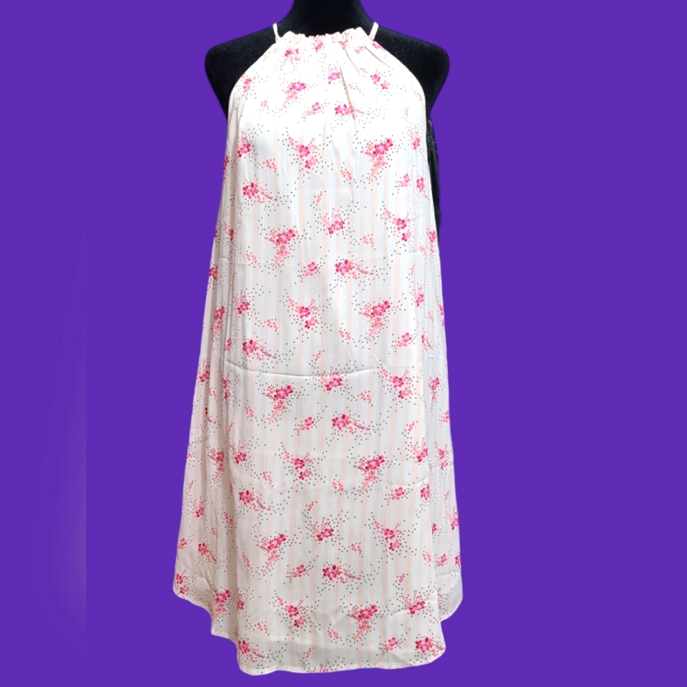 Loft size S white/pink dress - Picture 1 of 10